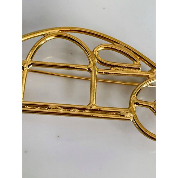 Vintage 1980s Large Statement Brooch Retro Car Vehicle - Picture 6 of 6